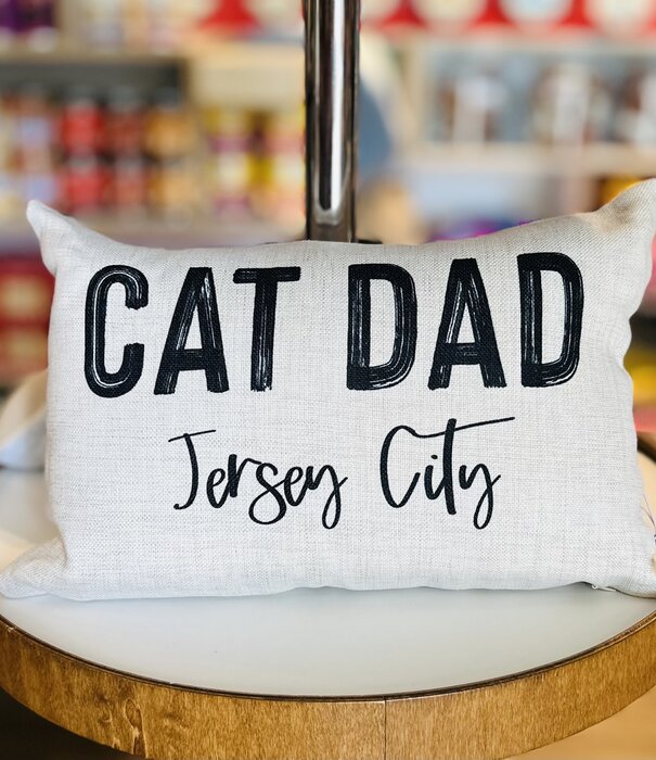 521handmade 521handmade Cat Dad Throw Pillow