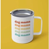 The Dapper Paw Retro Dog Mama Steel Tumbler 12 oz