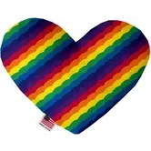 Mirage Pet Products Scalloped Rainbow Dog Heart 8 IN