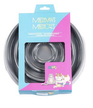 Messy Mutts Slow Feeder 1.5 Cup Gray