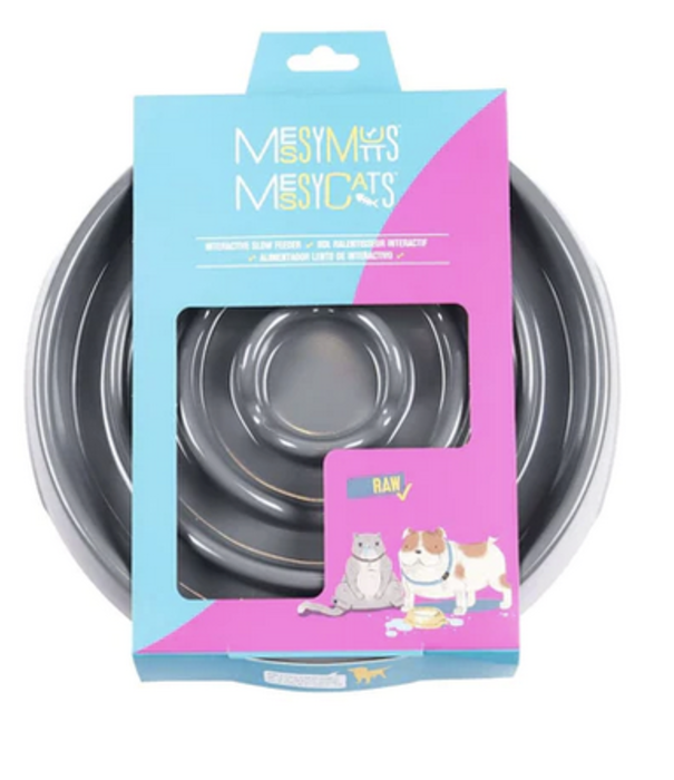 Messy Mutts Messy Mutts Slow Feeder 1.5 Cup Gray