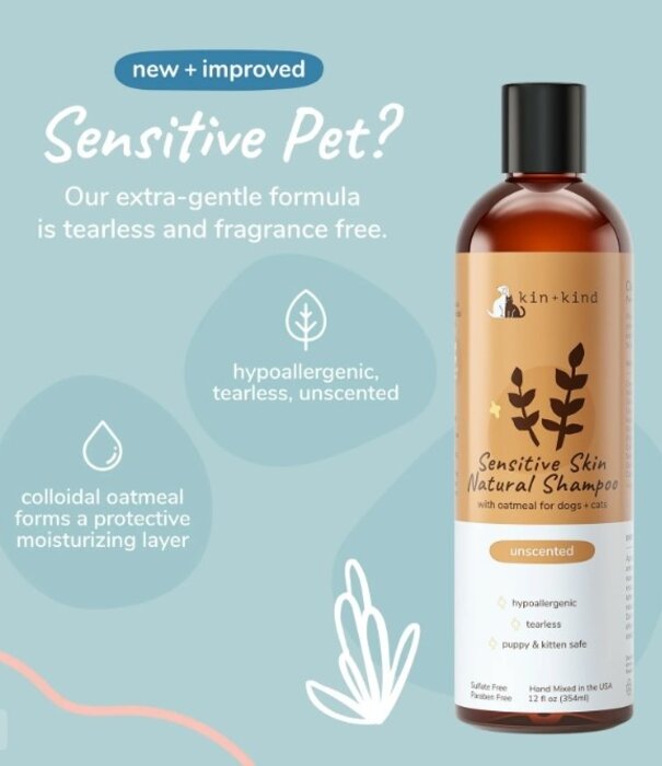 Kin + Kind Kin + Kind Senstive Dog  &  Cat Shampoo 12oz