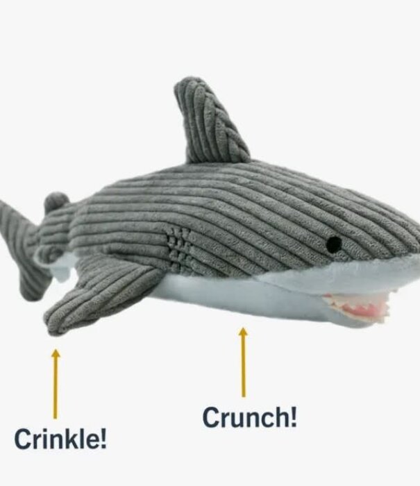 Tall Tails Tall Tails Crunch Plush Shark Dog Toy 14"