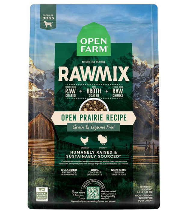 Open Farm Dry Dog Grain Free RawMix Open Prairie 3.5 LB