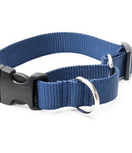 Mimi Green Martingale Dog Collar 5/8" Navy Medium