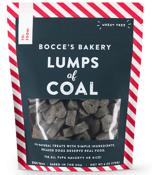 Bocce's Bakery Dog Treats Holiday Lumps of Coal 6 oz