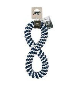 Tall Tails Navy Braided Infinity Dog Tug Toy