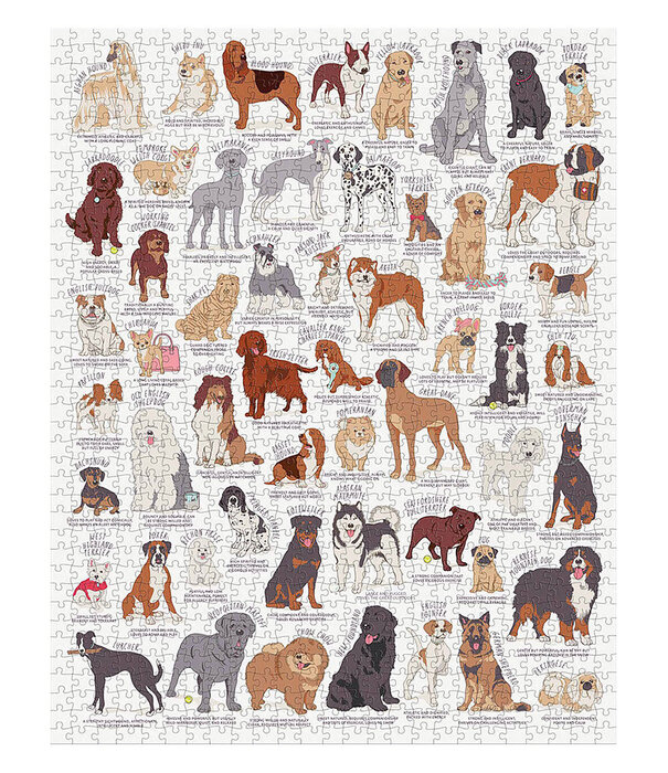 Ridley's Jigsaw Puzzles Ridley's - Jigsaw Puzzle 1000 pcs Cream DOG Lovers
