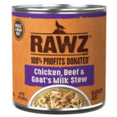 RAWZ Canned Dog Chicken, Beef, & Goat's Milk Stew 10 oz