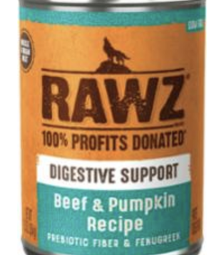 RAWZ Canned Dog Digestive Support Beef & Pumpkin Recipe 12.5 oz