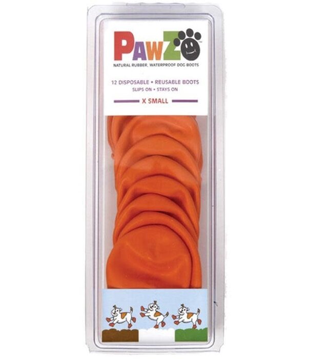 Pawz Pawz Dog Boots Orange 12 ct