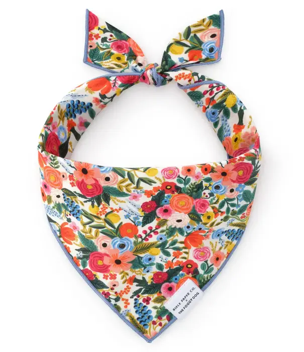 The Foggy Dog Rifle Paper Co. x TFD Garden Party Spring Dog Bandana Medium