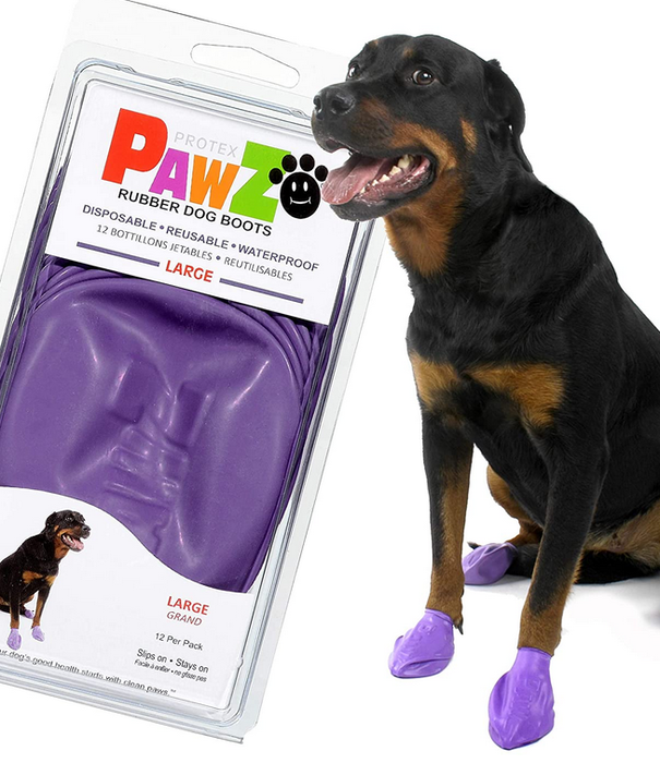 Pawz Pawz Dog Boots Purple 12 ct
