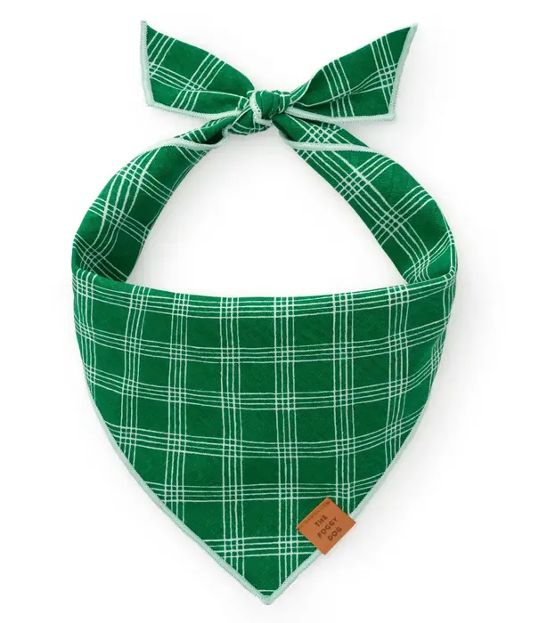 The Foggy Dog The Foggy Dog Emerald Plaid Bandana