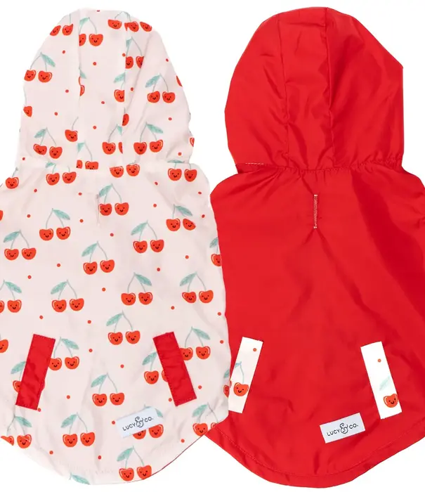 Lucy & Co. Lucy & Co Reversible Raincoat The Cheery Cherries Small