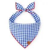 The Foggy Dog Blue Gingham Summer Dog Bandana Medium