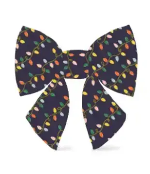 The Foggy Dog RPC x TFD Holiday Lights Lady Dog Bow Small