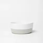 Waggo Dipper Ceramic Dog Bowl Light Grey Medium