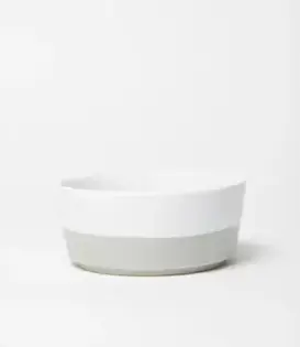 Waggo Dipper Ceramic Dog Bowl Light Grey Medium