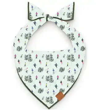 The Foggy Dog Gray Malin X Tfd Powder Day Holiday Dog Bandana Large