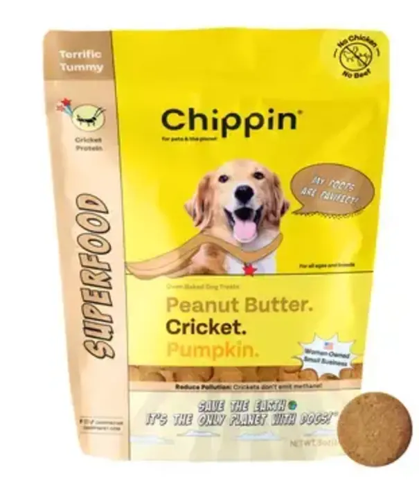 Chippin Chippin Superfood Gut-Health Peanut Butter Cricket Pumpkin Treats
