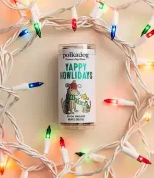 Polkadog Holiday Mini Tube: Yappy Howlidays - Dog Treats