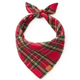 The Foggy Dog Tartan Plaid Flannel Holiday Dog Bandana Small