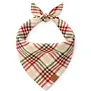 The Foggy Dog Eggnog Plaid Flannel Holiday Dog Bandana Large