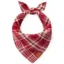 The Foggy Dog Marsala Plaid Flannel Holiday Dog Bandana Large