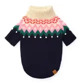 The Foggy Dog Fair Isle Bobble Holiday Dog Sweater M