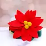 Mimi Green Poinsettia Holiday Dog Collar Red Flower