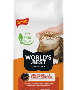World's Best Cat Litter Low Track & Dust Control Multiple Cat Unscented 15 lb