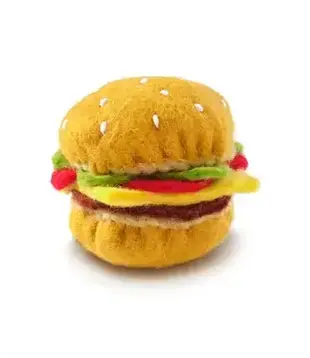 The Foggy Dog Hamburger Cat Toy