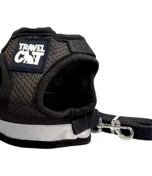 Travel Cat The True Adventurer Reflective Cat & Kitten Harness Black S