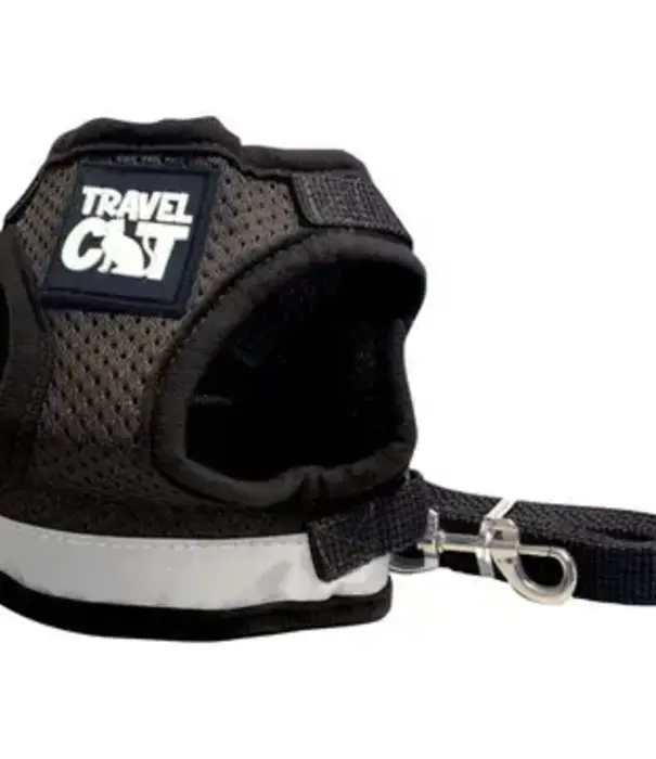 Travel Cat Travel Cat True Adventurer Reflective Black Cat Harness Small