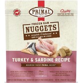 Primal Frozen Raw Dog Turkey & Sardine Nuggets 3 Lb