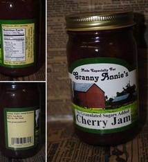 TROYER CHEESE CHERRY JAM 1/2 NSA