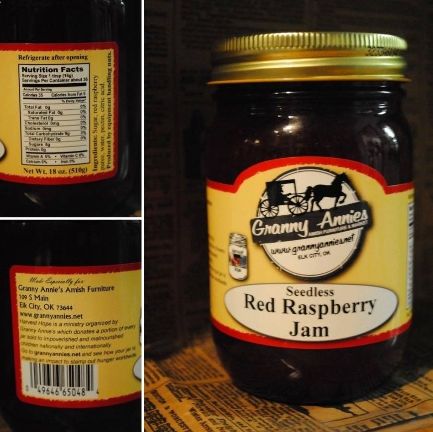 TROYER CHEESE RED RASPBERRY JAM SEEDLESS