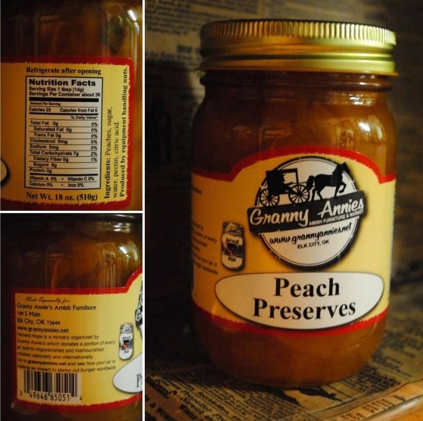 TROYER CHEESE PEACH PRESERVES TC