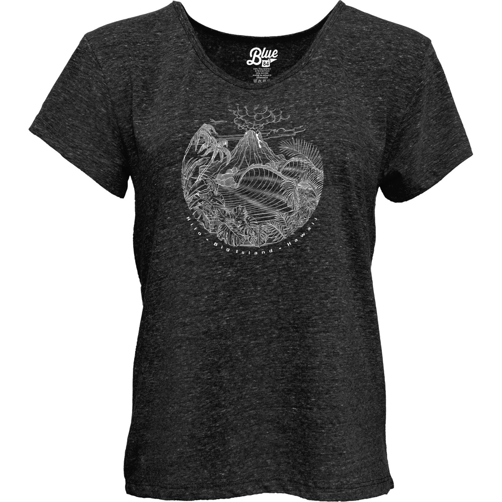 Blue 84 Night Moves Volcano Ladies Island T-Shirt