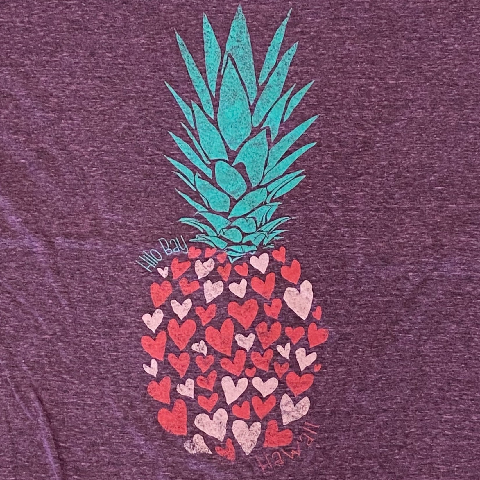 Blue 84 Reclaiming Pineapple Hearts Ladies T-shirt