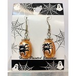Fiona Accessories Halloween Hand Painted Earring: Spider