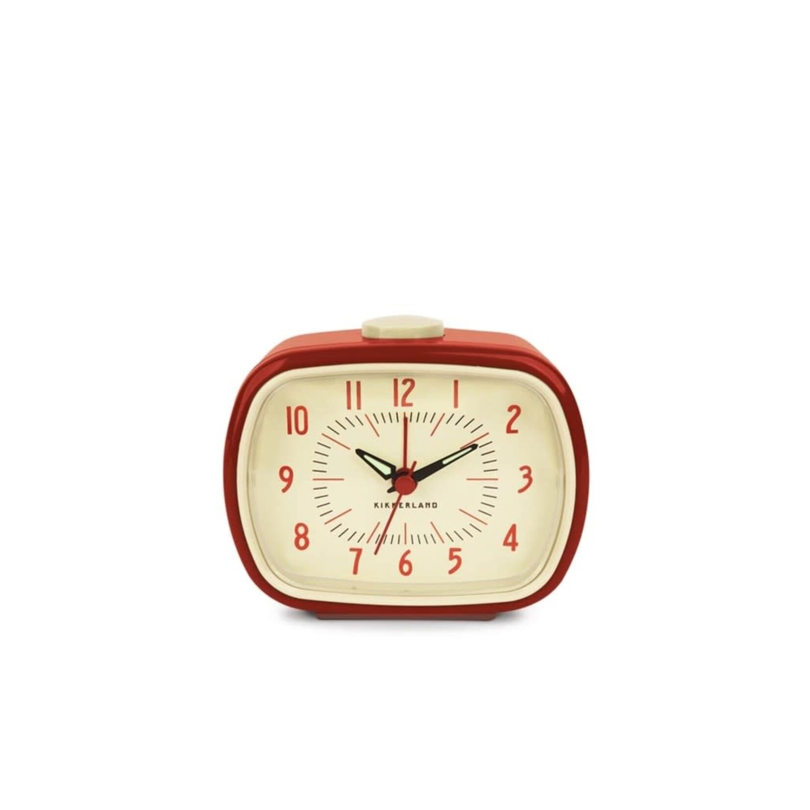 Kikkerland Retro Alarm Clock Red