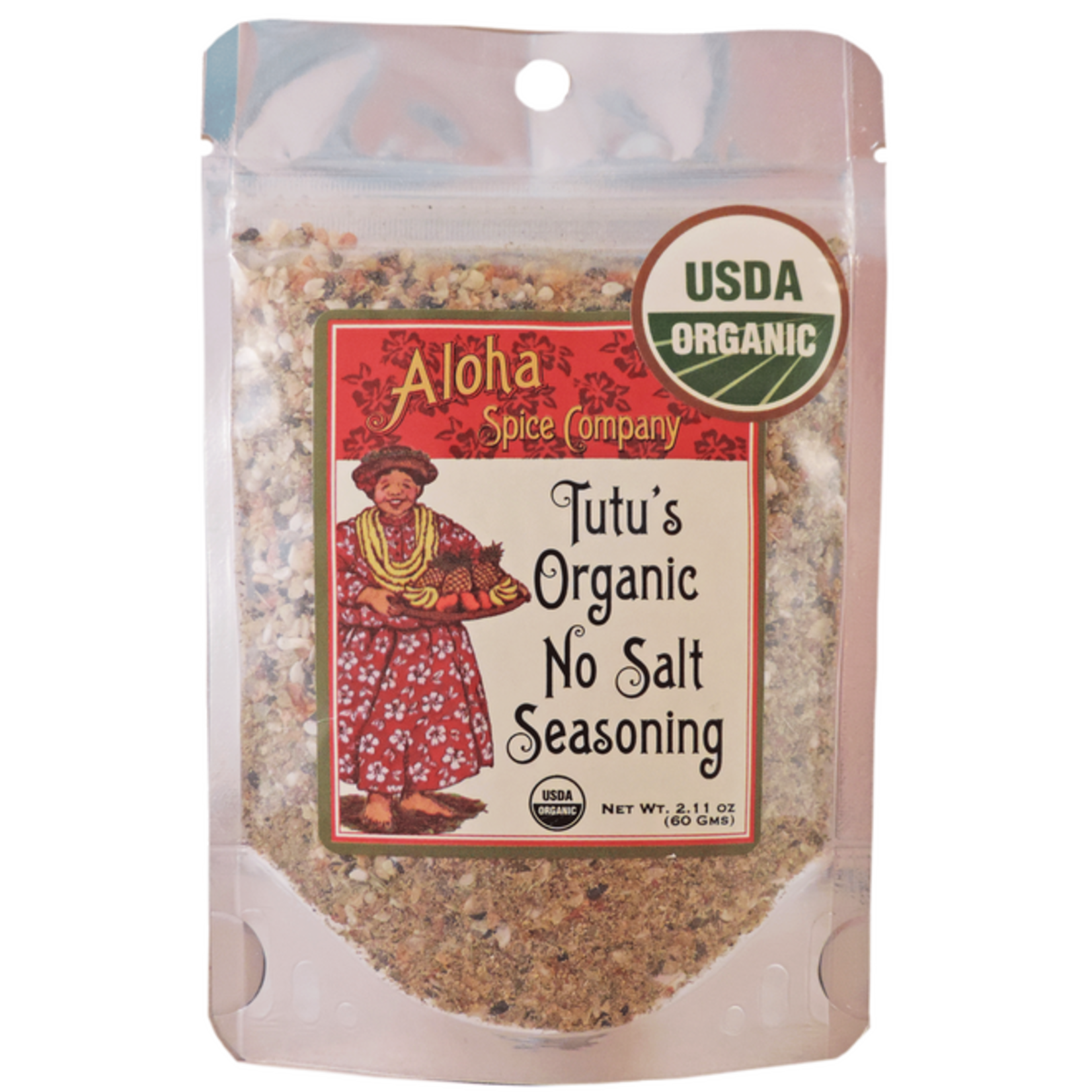 Aloha Spice Co. Tutu's Organic No Salt Seasoning Bag