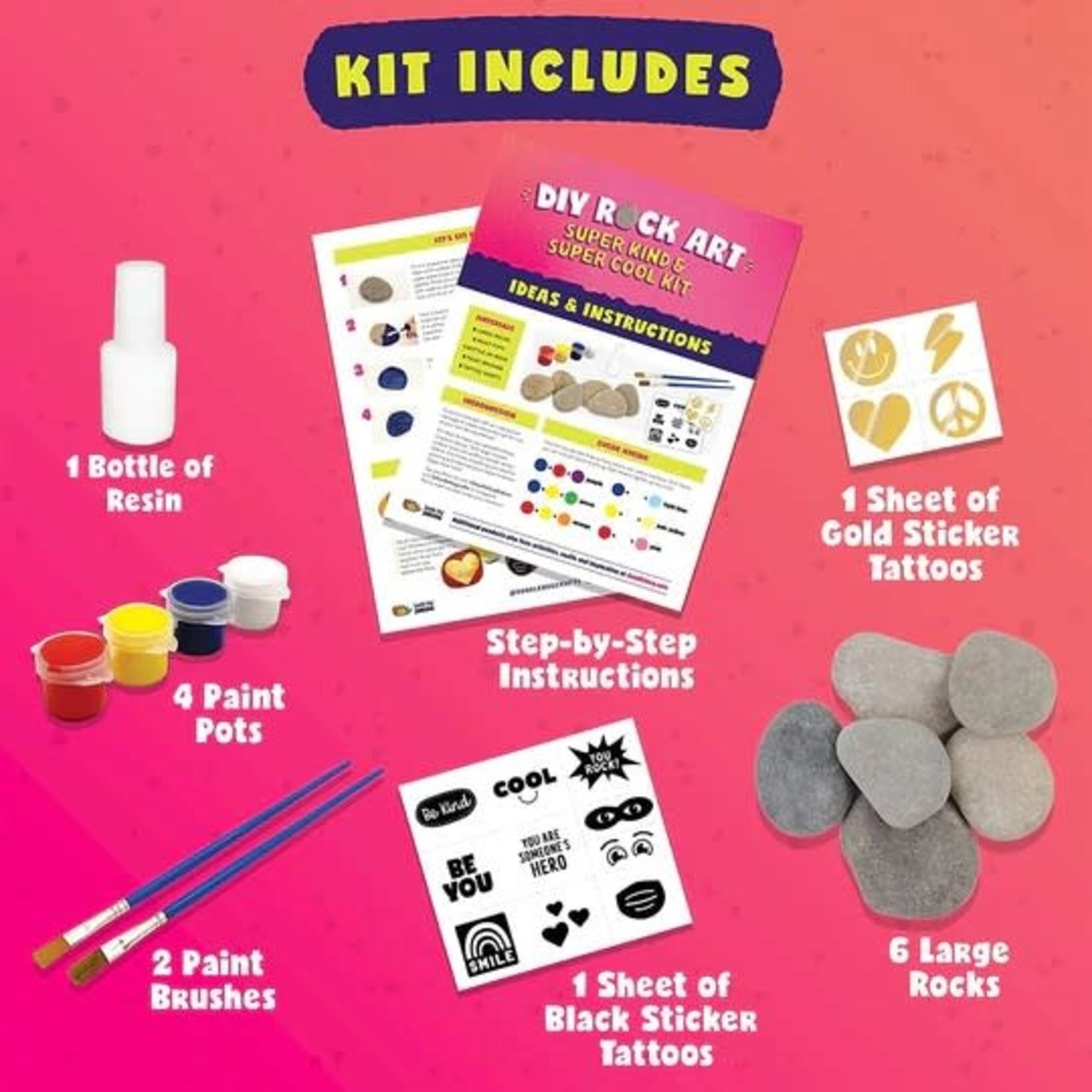 DIY Rock Art Kit (Kindness Hero) 3+ - The Most Irresistible Shop