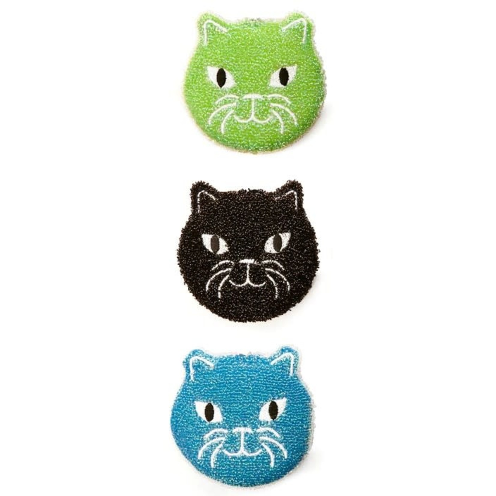 Kikkerland Cat Sponges Set of 3