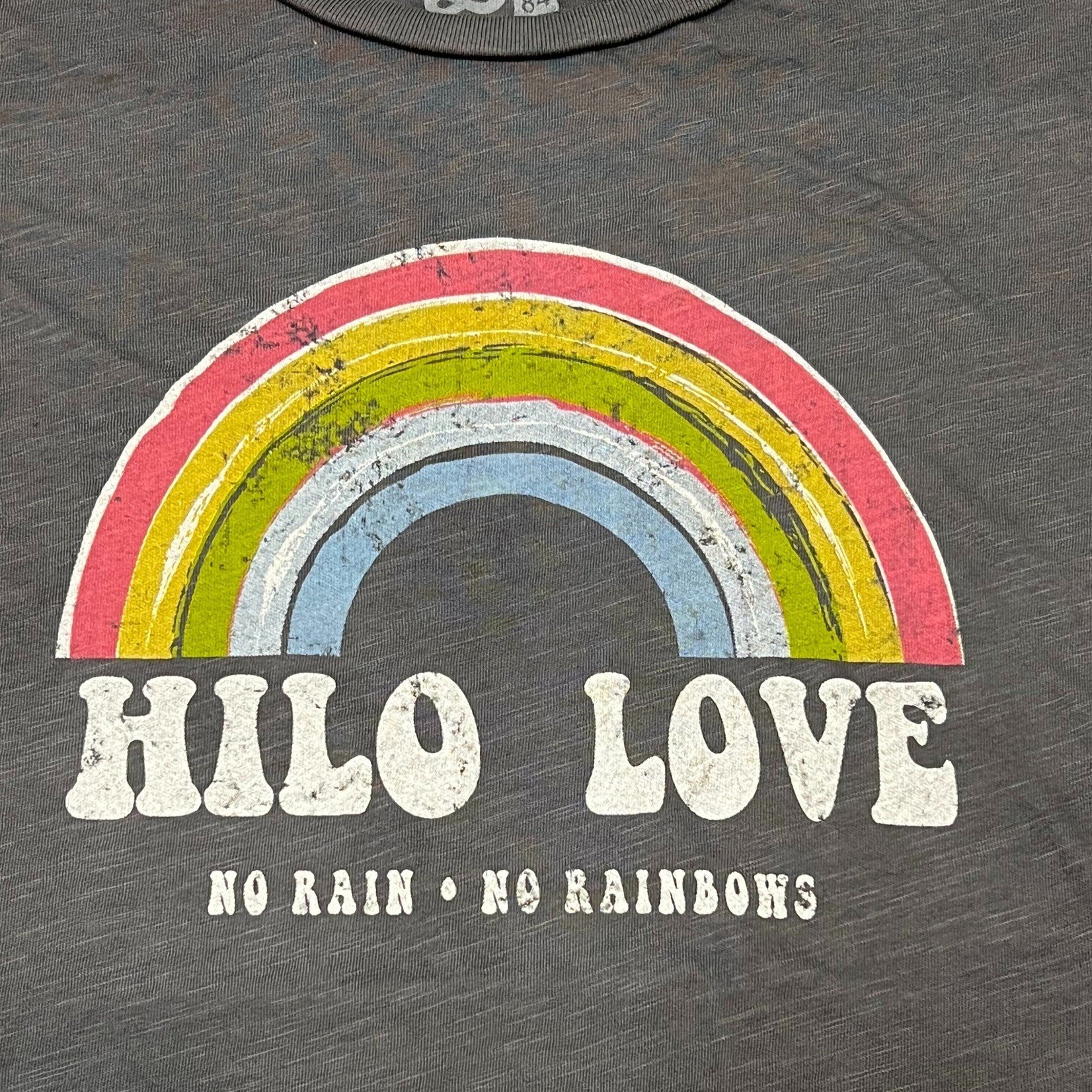 Blue 84 "Hilo Love Rainbow" Last Forever Font Dyed Slub Tee