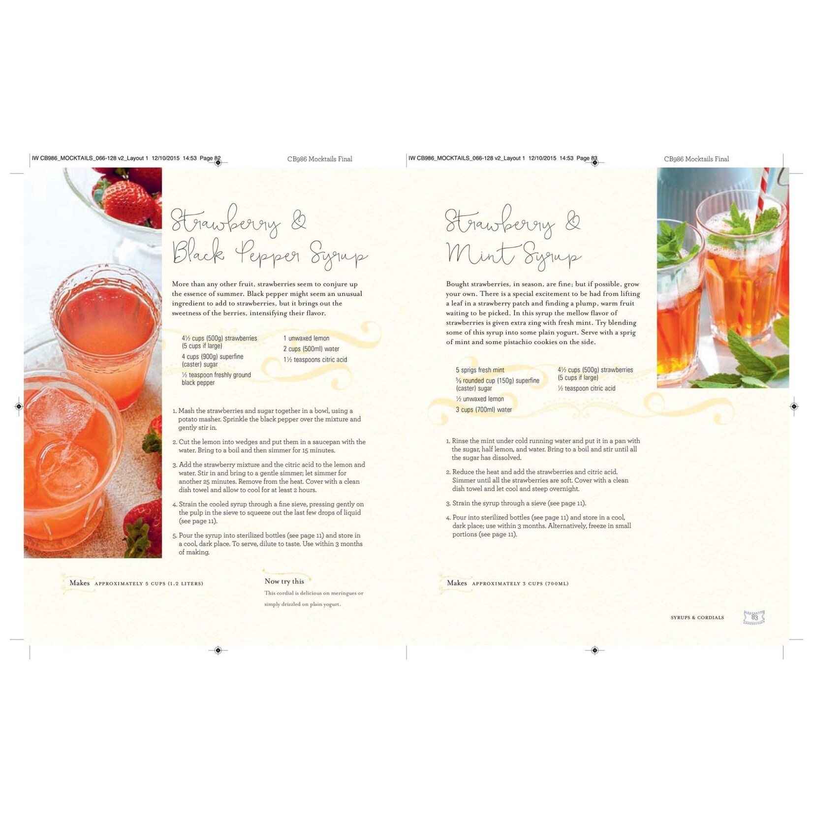 Ryland Peters & Small Mocktails, Cordials, Syrups, Infusions and More