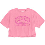 Blue 84 "Mana Wahine" Bottlenose Font Puff Cropped RS Tee