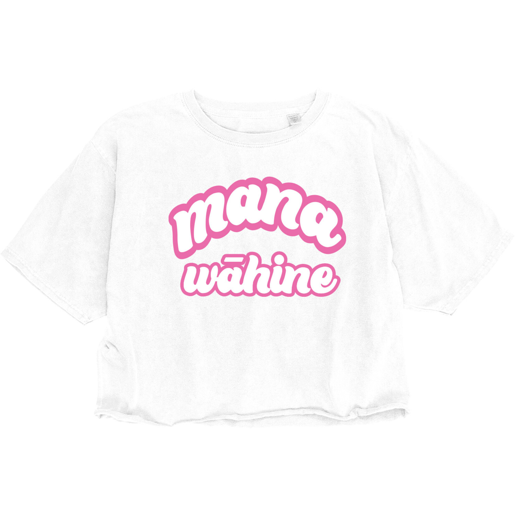 Blue 84 "Mana Wahine" Bottlenose Font Puff Cropped RS Tee